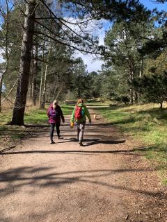 Heading through the woodland towards Holkham Gap